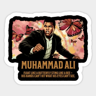 Muhammad Ali, black History, comic Style Sticker